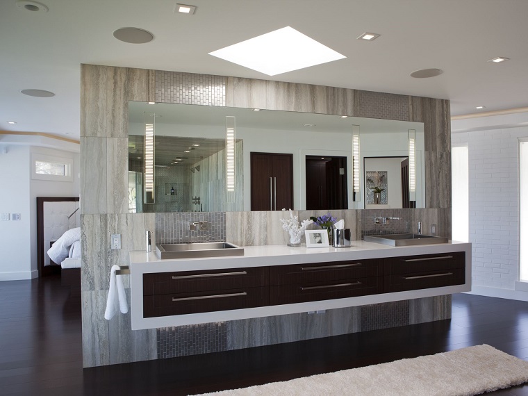 bagni design grande vanity lavabi quadrati acciaio