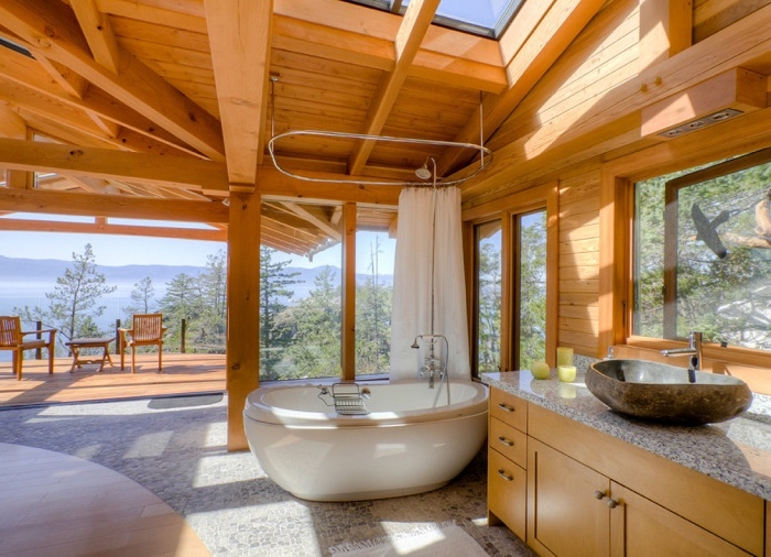 Bagno rustico: il sapore autentico della pietra e il legno