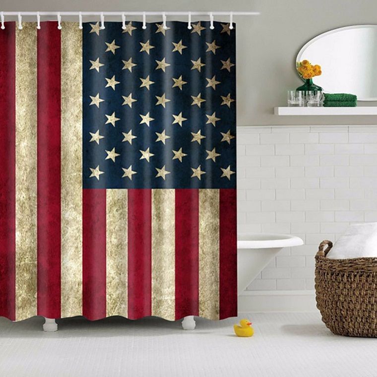 tende bagno idea bandiera americana