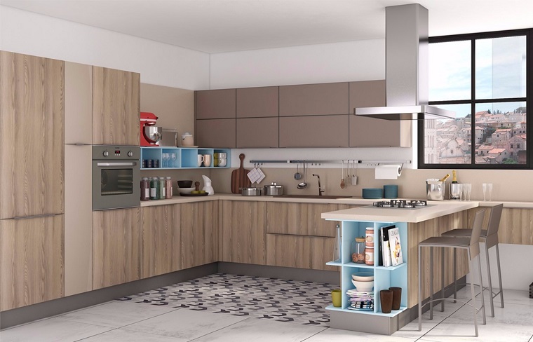 arredare-cucina-stile-contemporaneo-colore-grigio-legno
