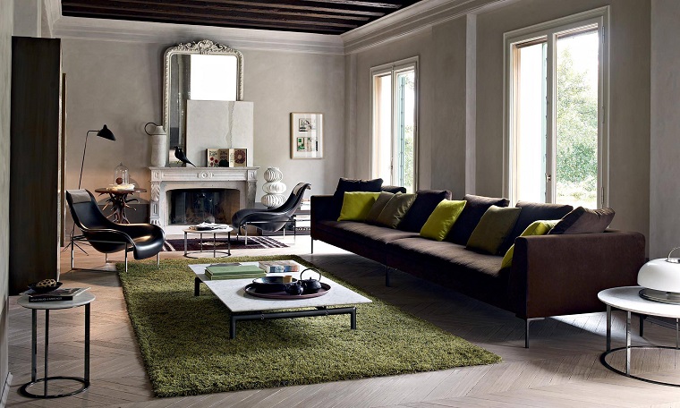 arredo-soggiorno-moderno-grande-tappeto-verde