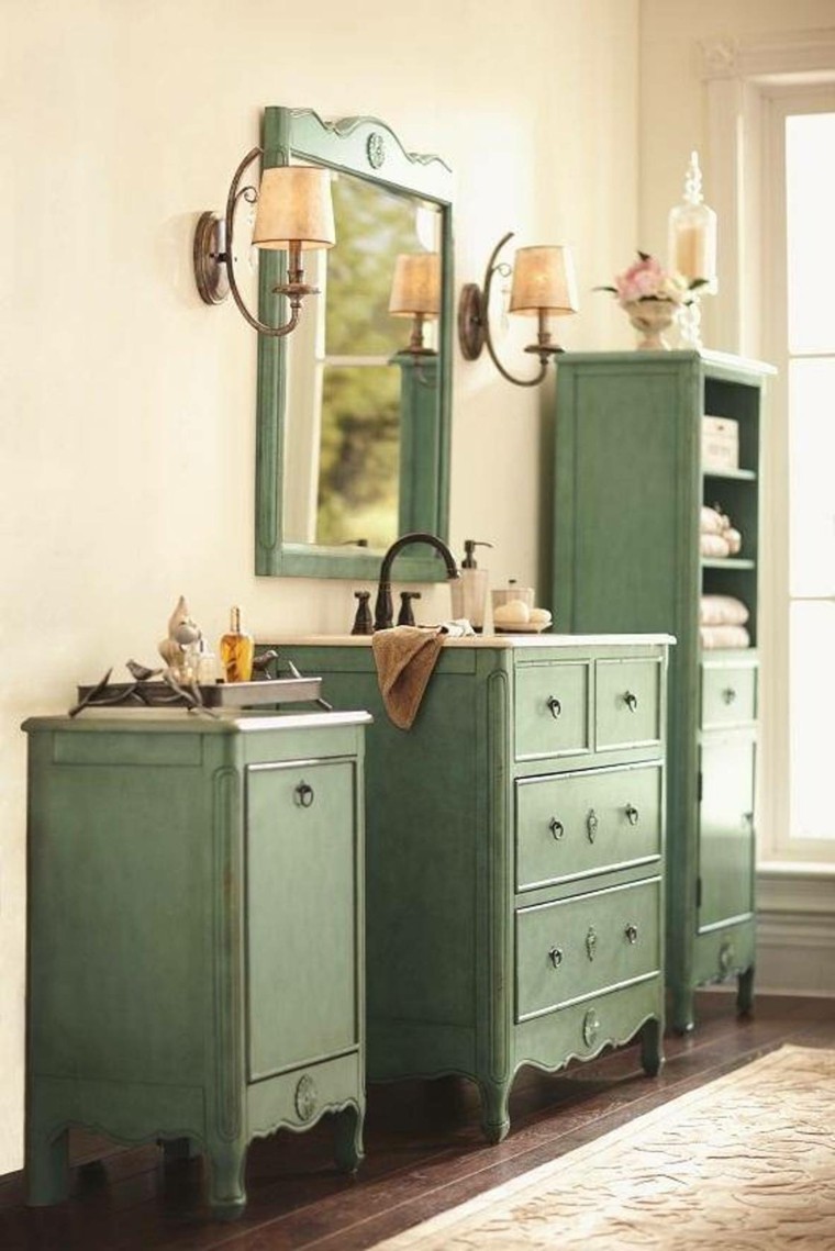bagno-vintage-idea-mobili-legno-colore-verde