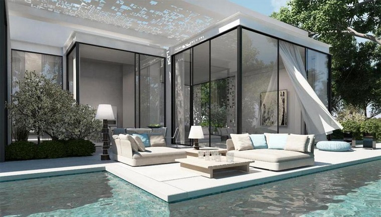 giardino moderno-splendida-piscina-zona-relax