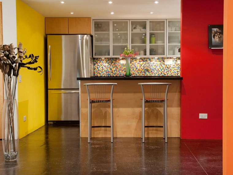 colore-pareti-cucina-giallo-rosso