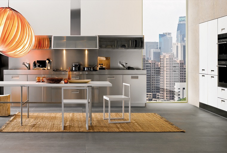 cucina-acciaio-soluzione-design-moderno