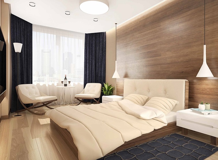parete-legno-stile-moderno-camera-letto