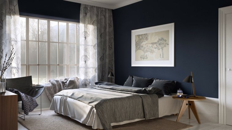 Awesome camera da letto blu notte contemporary design trends 2017 ... Belle camere da letto