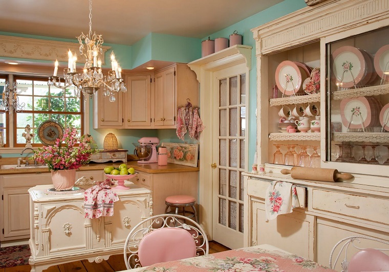 idee arredo casa-stile-shabby-chic-proposta-cucina