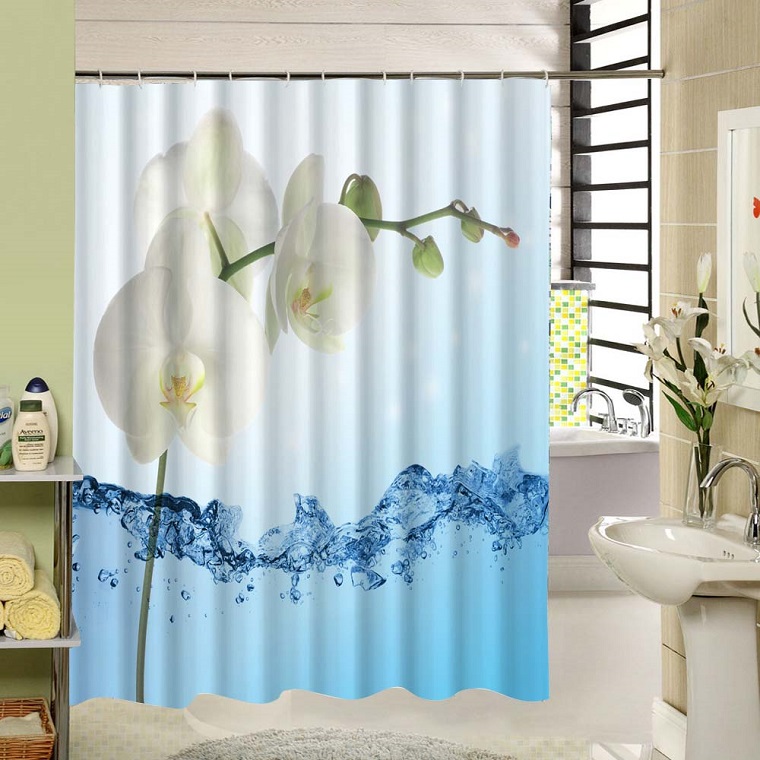 Set Bagno 4 Pezzi Con Teschio Rustico - Tenda Doccia Impermeabile 180x180 Cm, Tappeti Antiscivolo E Copriwater, Nero E Bianco