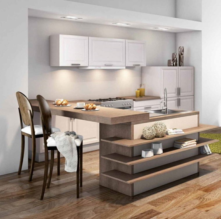 idee-arredare-cucina-mobili-legno-stile-isola-laterale