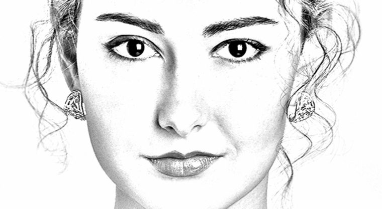 disegni-facili-da-copiare-primo-piano-volto-giovane-donna-realizzata-matita-alcuni-riccioli-lato-orecchini-preziosi
