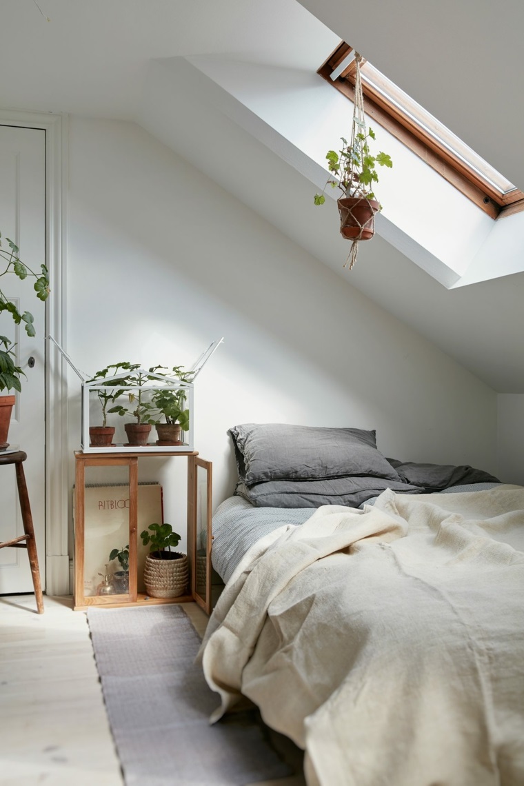 idee-arredo-camera-da-letto-soffitto-pendenza-pianta-appesa-comodino-fai-da-te-vasi-piante