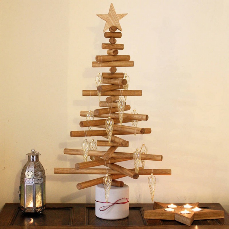 â· 1001 idee per alberi di natale originali tutorial fai da te Addobbi natalizi fai da te legno