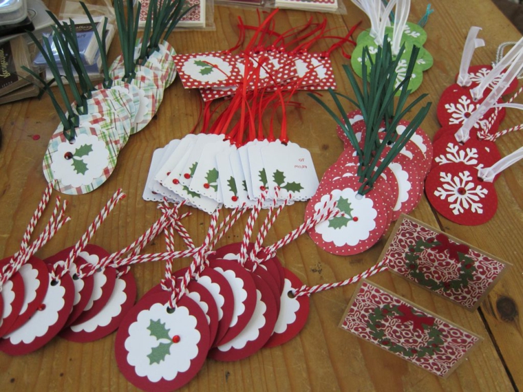 40 Fiocchi Natalizi Lucidi Con Nastro - Rosso, Decorazione Albero E Pacchi Regalo
