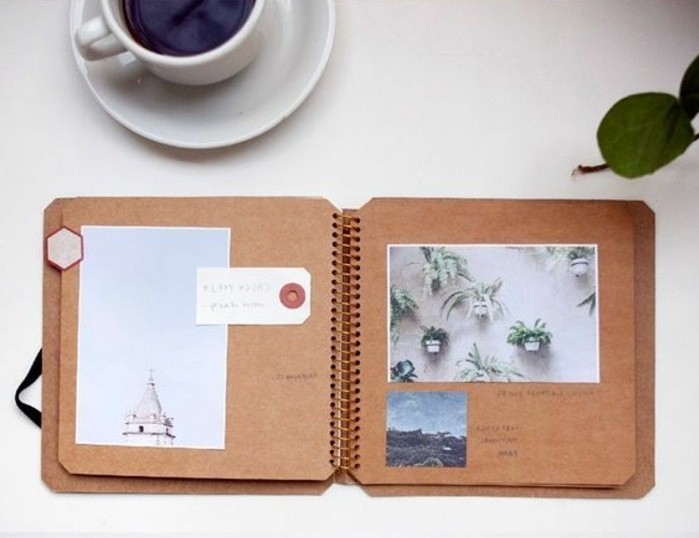 diario-di-viaggio-cartone-pagine-rigide-riciclate-immagini-foto-piante-paesaggi-architettura-tazza-caffè