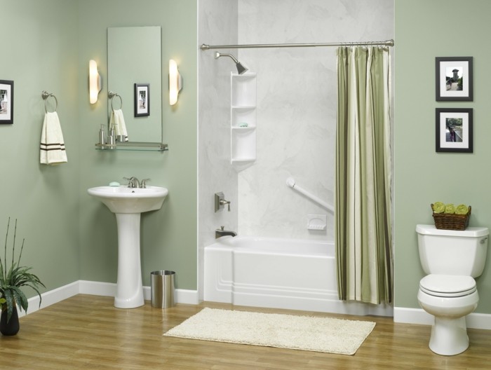â· 1001 idee per il bagno senza piastrelle molto creative Piastrelle bagno verde