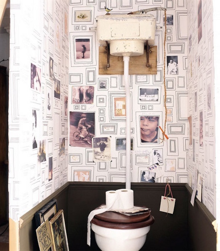 toilette-vintage-decorazioni-parete-bagno-francese-carta-da-parati-fotografie-stile