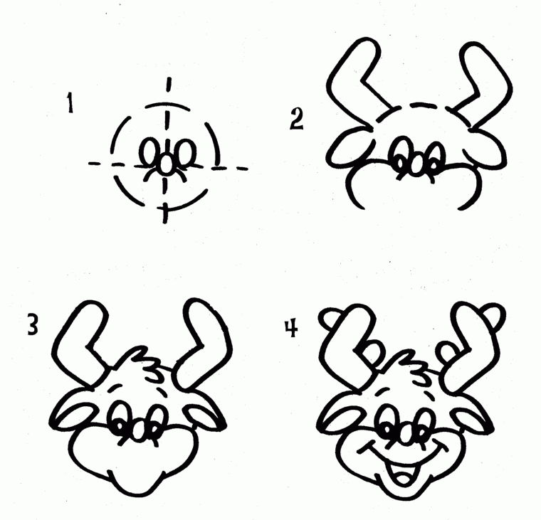disegni da colorare natale, i quattro passaggi principali per realizzare una renna