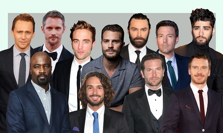 La foto degli uomini affascinanti, cantanti e attori di tutto il mondo, foto collage 