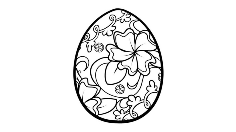 Disegno di un uovo per pasqua da stampare e colorare, lavoretti pasquali 