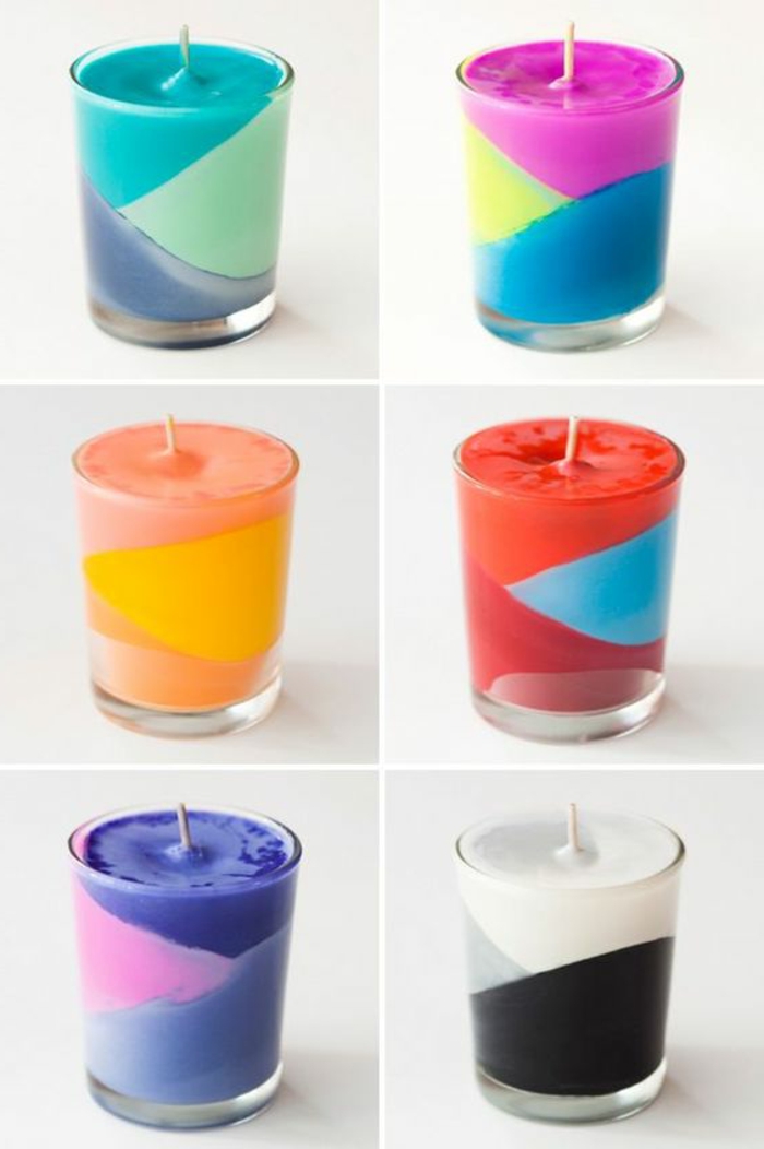 Come fare stoppino per candele, bicchieri di vetro con cera colorata 