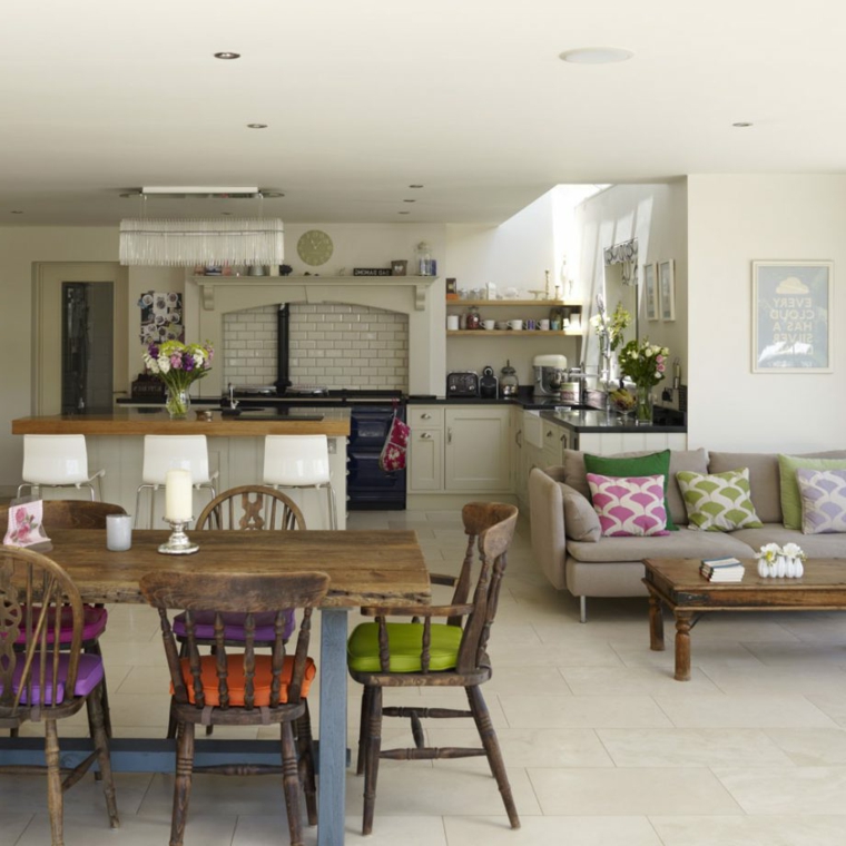 1001 idee per cucina open space dove funzionalità e comfort si ... Idee arredo soggiorno cucina