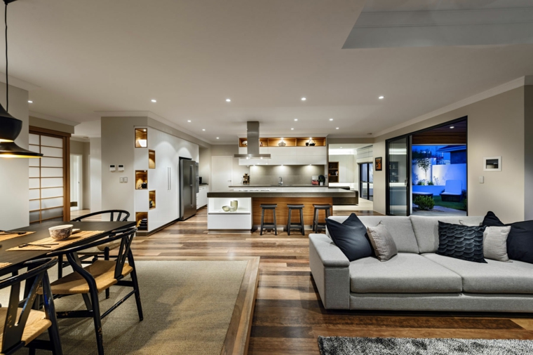 1001 idee per cucina open space dove funzionalità e comfort si ... Soluzioni per soggiorno