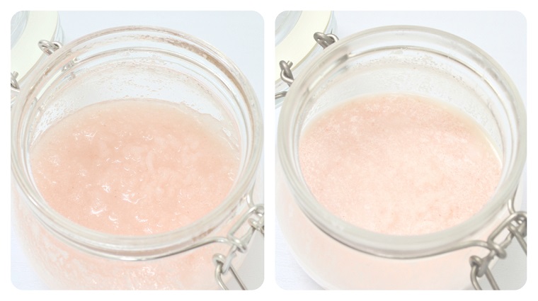 Idea per uno scrub fatto in casa a base di sale rosa e conservato in un barattolo di vetro