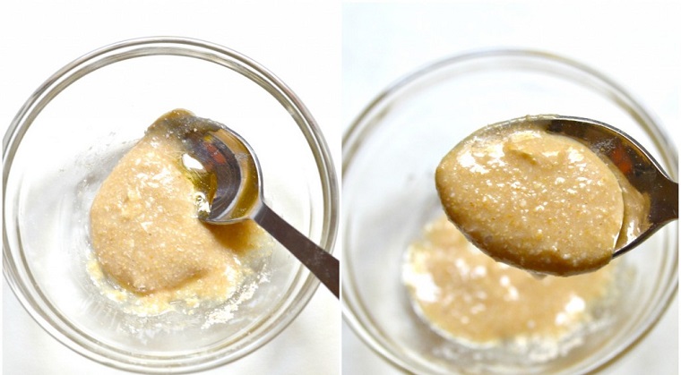 Come aprire i pori con una miscela di farina d'avena e miele in ciotole di vetro