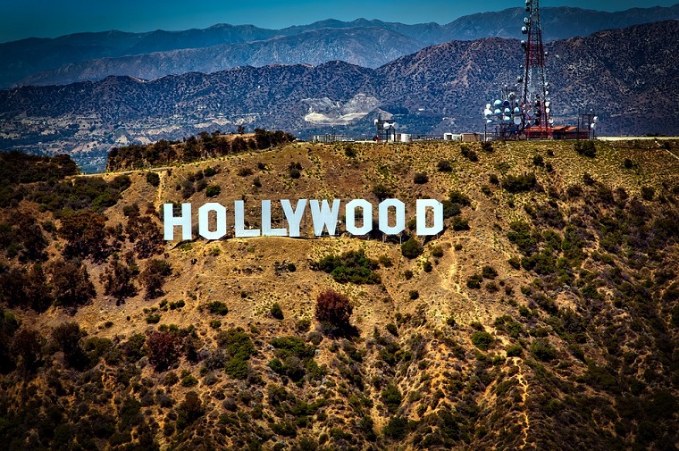 Tour Stati Uniti e un'immagine delle colline di Hollywood, Los Angeles 