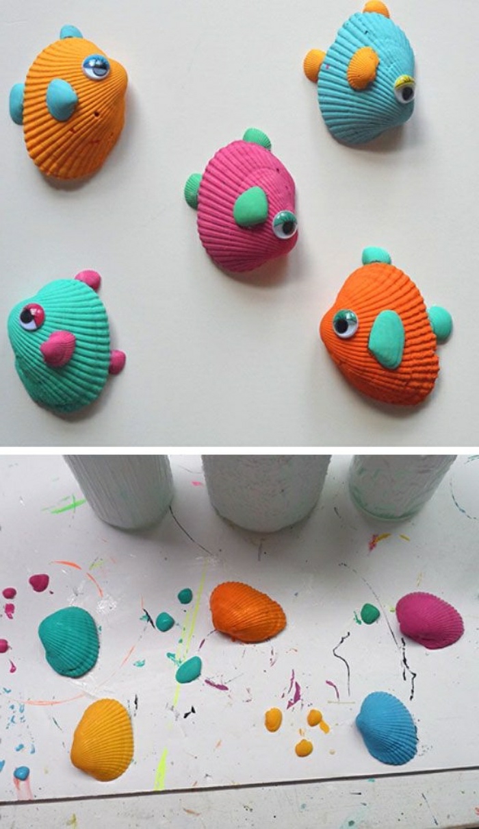 Baker Ross FE481 Conchiglie Artigianali Arcobaleno - Confezione Da 150 Pezzi (2-3 Cm) Per Bambini - Ideali Per Lavoretti, Collage E Decorazioni A Tema Mare
