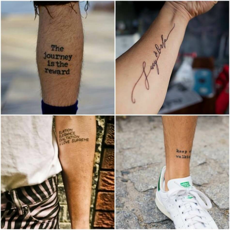 Frasi da tatuarsi, quattro tatuaggi per uomo, tattoo con scritte 