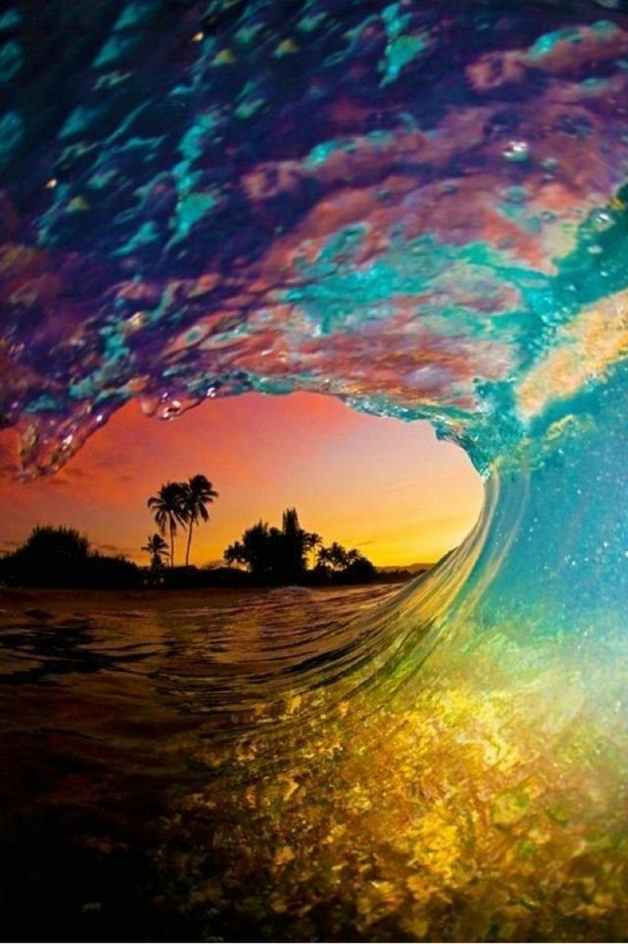 Foto onda del mare. immagini per sfondo telefono 