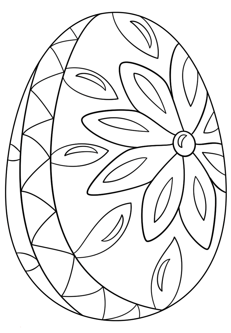 Decorare uova di Pasqua, uovo con motivi floreali, disegno ovetto grande
