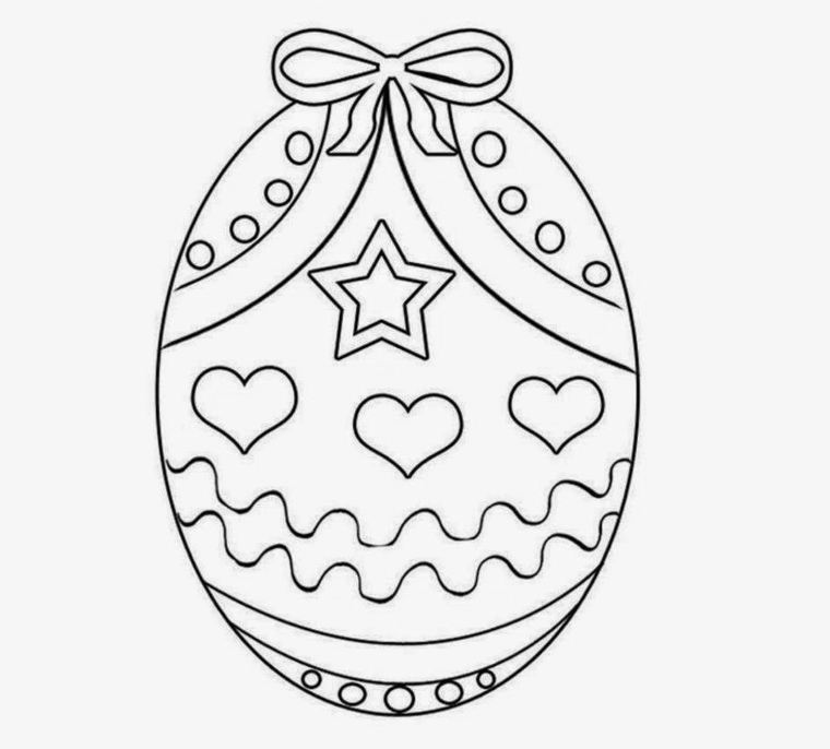 Uovo con stella, disegni da colorare e stampare gratis