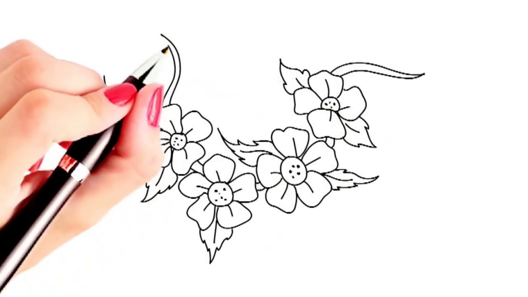 Come disegnare i fiori, immagini belle da disegnare, disegnare con la matita