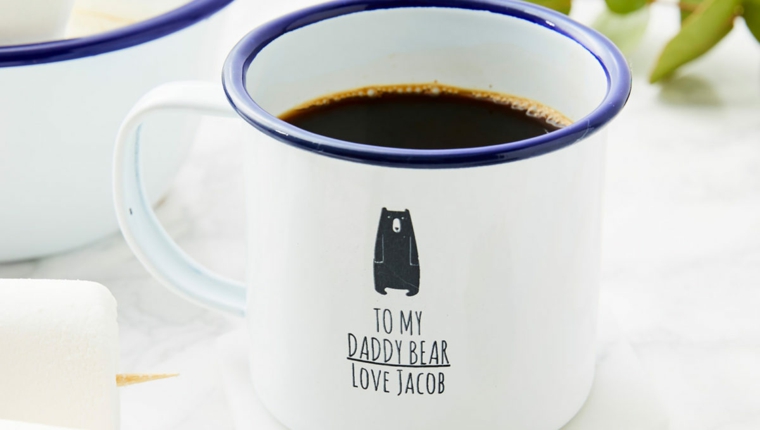 Tazza di metallo, tazza di caffè, regalo per il papà personalizzato