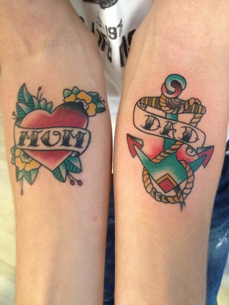 Tatuaggio cuore significato, cuore con scritta, tattoo avambraccio donna, tattoo ancora braccio