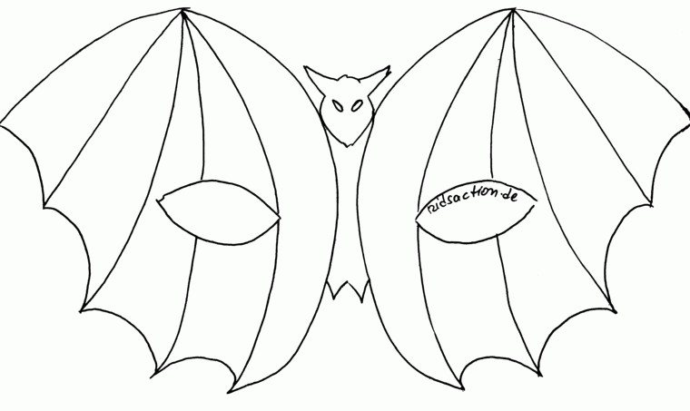 Maschera bimbo pipistrello, disegno da ritagliare, disegno da colorare per carnevale