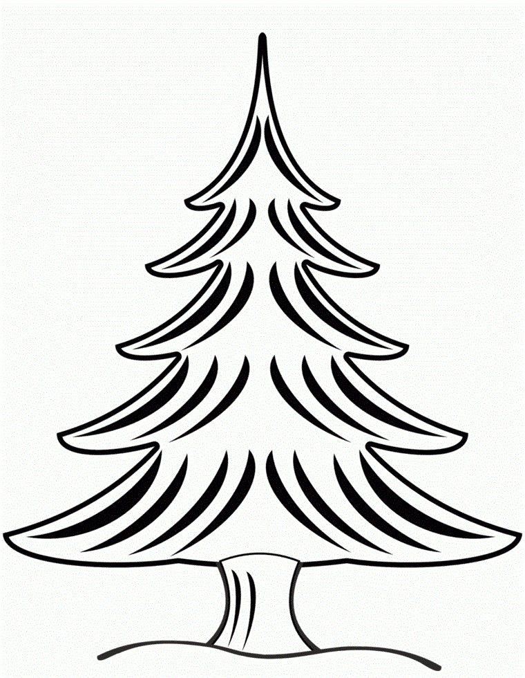 Schizzo di un albero natalizio, schizzo da colorare, disegno su un foglio
