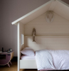 camere da letto per ragazze struttura legno casa cuscino tappeto pareti rosa
