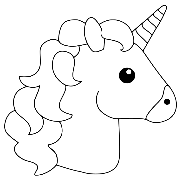 disegni di unicorni facili da disegnare pagina stampare e colorare per bambini