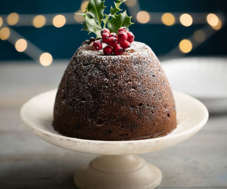 christmas pudding con zucchero a velo mirtilli rossi dolci natalizi americani