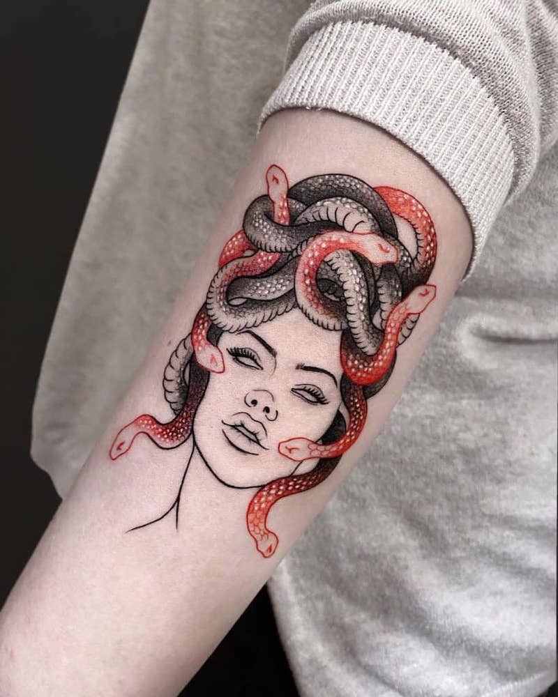 tatuaggio medusa serpente tattoo giapponese