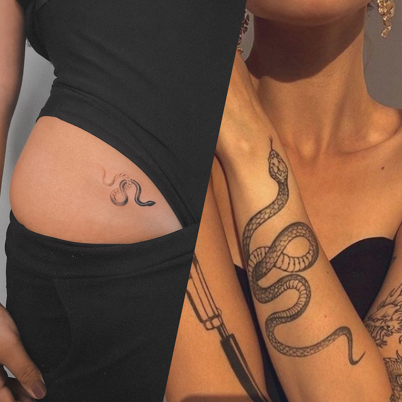 tatuaggio serpente piccolo sul braccio
