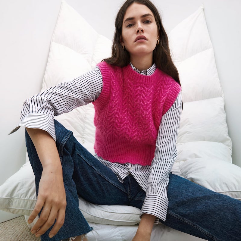 maglione fucsia maglia knitted