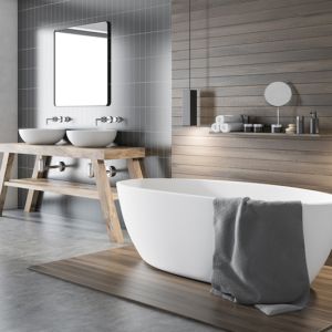 Bagno moderno grigio chiaro: versatilità in ogni angolo di questa stanza, senza essere banali!