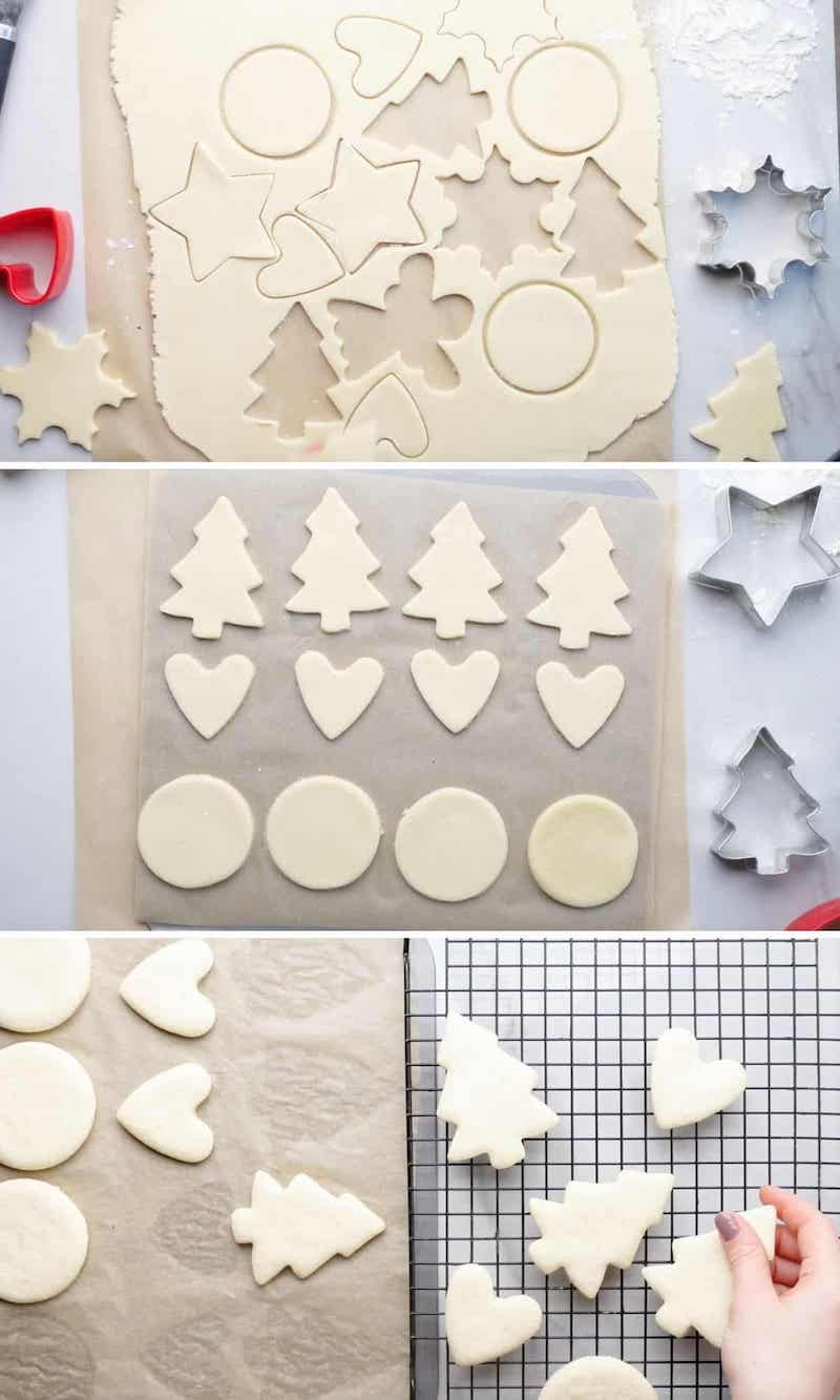 preparazione biscotti natalizi decorati