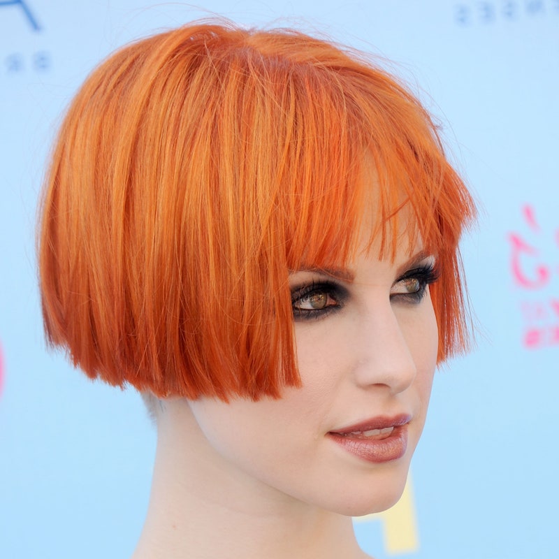 hayley williams capelli taglio caschetto arancione