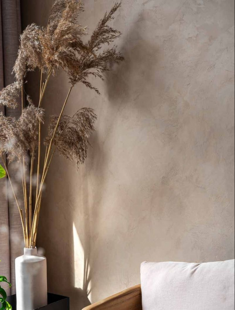 Pittura pareti effetto sabbia in diverse nuance - Archzine.it
